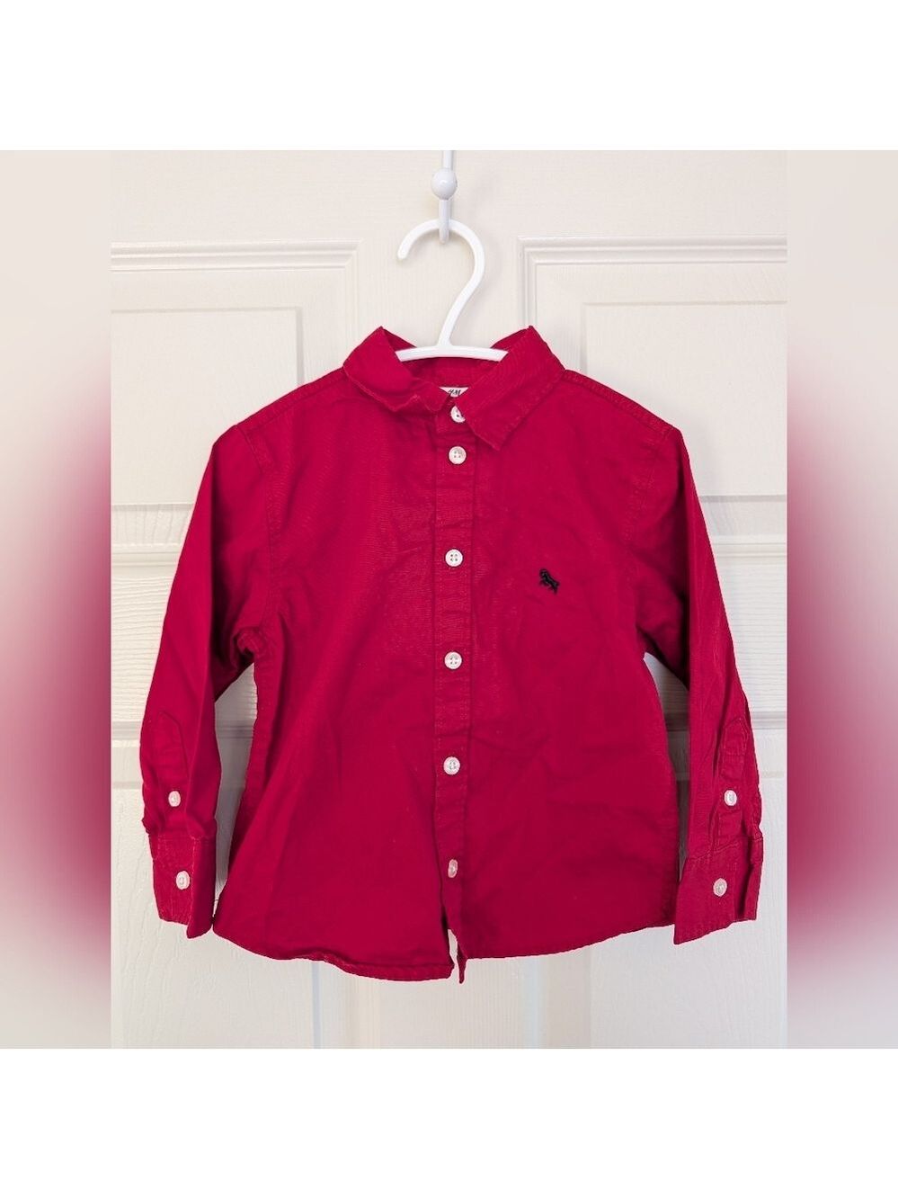 🩵 4/$20 H&M Vibrant Red Kids Button-Down Shirt